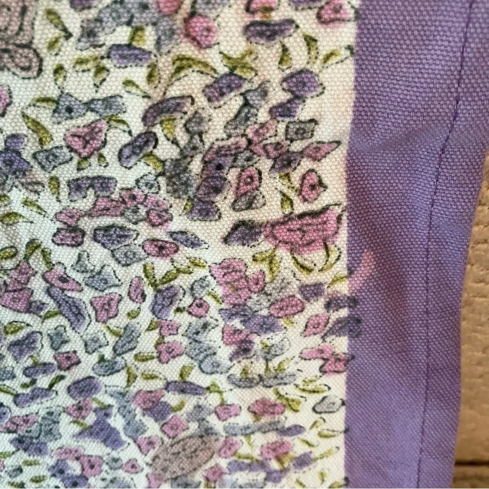 Couleur Nature Placemats Napkins  (5) Purple Flowers Butterfly Cottagecore
